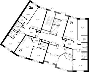 2-к квартира, вторичка, 43м2, 1/17 этаж