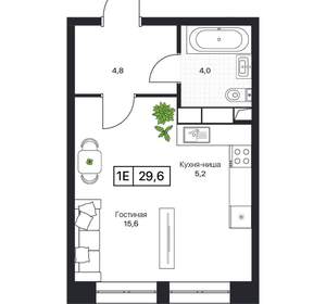 Студия квартира, вторичка, 29м2, 15/17 этаж