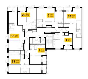 1-к квартира, строящийся дом, 35м2, 4/14 этаж