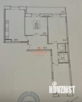 3-к квартира, вторичка, 91м2, 10/17 этаж