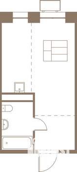 1-к квартира, строящийся дом, 31м2, 4/25 этаж