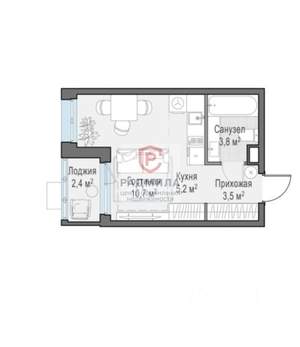 Студия квартира, сданный дом, 23м2, 15/17 этаж