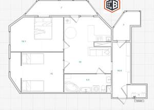 2-к квартира, вторичка, 76м2, 23/24 этаж