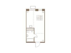 Студия квартира, строящийся дом, 31м2, 23/25 этаж