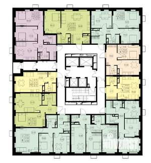 2-к квартира, строящийся дом, 53м2, 3/23 этаж