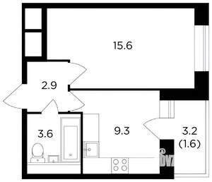 1-к квартира, вторичка, 32м2, 11/14 этаж