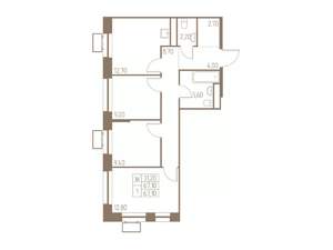 3-к квартира, вторичка, 67м2, 22/25 этаж