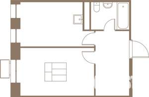 1-к квартира, вторичка, 41м2, 18/25 этаж