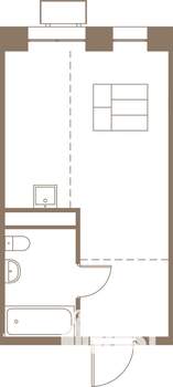 1-к квартира, вторичка, 30м2, 18/25 этаж