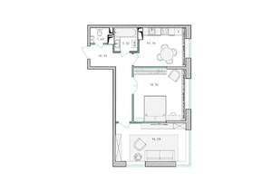 2-к квартира, строящийся дом, 60м2, 2/17 этаж
