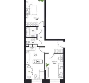 2-к квартира, вторичка, 61м2, 3/17 этаж