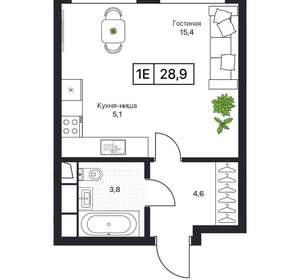 1-к квартира, вторичка, 29м2, 3/17 этаж