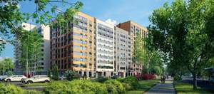 1-к квартира, строящийся дом, 32м2, 8/15 этаж
