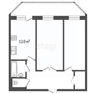 2-к квартира, вторичка, 61м2, 4/25 этаж
