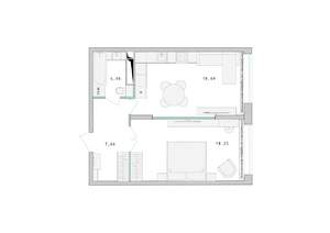 1-к квартира, строящийся дом, 48м2, 13/17 этаж