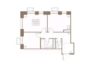 2-к квартира, вторичка, 57м2, 12/25 этаж