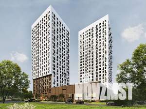 2-к квартира, строящийся дом, 50м2, 7/23 этаж