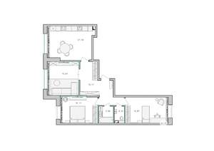 3-к квартира, строящийся дом, 88м2, 2/17 этаж