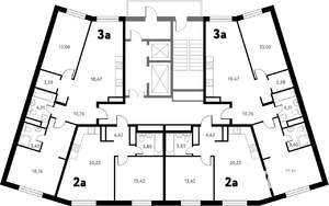2-к квартира, вторичка, 42м2, 2/17 этаж