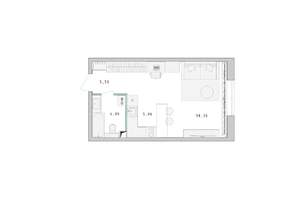 Студия квартира, строящийся дом, 31м2, 2/17 этаж