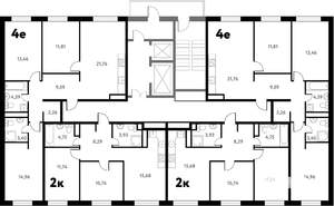 2-к квартира, вторичка, 55м2, 2/17 этаж