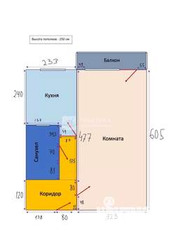 1-к квартира, вторичка, 35м2, 5/9 этаж