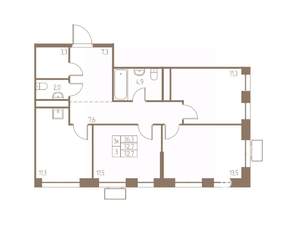 3-к квартира, вторичка, 73м2, 16/25 этаж