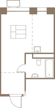 1-к квартира, строящийся дом, 31м2, 13/25 этаж