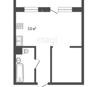 Студия квартира, вторичка, 37м2, 1/9 этаж