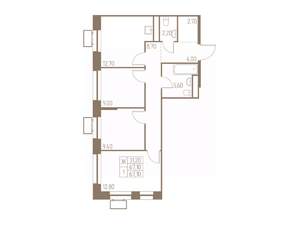 3-к квартира, строящийся дом, 67м2, 10/25 этаж