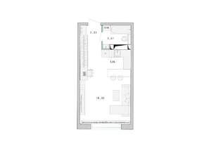 Студия квартира, строящийся дом, 30м2, 4/17 этаж