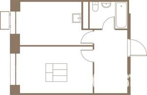 1-к квартира, вторичка, 41м2, 20/25 этаж