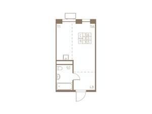Студия квартира, вторичка, 31м2, 14/25 этаж