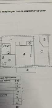 2-к квартира, вторичка, 46м2, 5/5 этаж