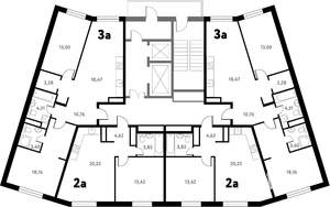 2-к квартира, вторичка, 42м2, 2/17 этаж