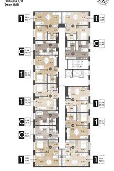 1-к квартира, строящийся дом, 38м2, 5/15 этаж