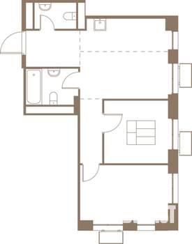 3-к квартира, строящийся дом, 56м2, 13/25 этаж