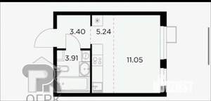 Студия квартира, вторичка, 24м2, 4/15 этаж