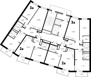 3-к квартира, вторичка, 74м2, 4/17 этаж