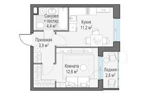 1-к квартира, вторичка, 32м2, 7/15 этаж