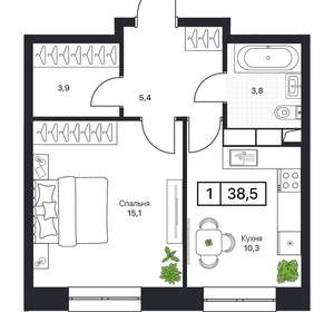 1-к квартира, вторичка, 39м2, 2/17 этаж