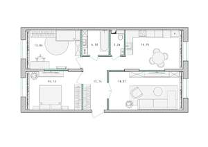 3-к квартира, строящийся дом, 78м2, 2/17 этаж