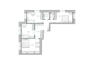 3-к квартира, строящийся дом, 86м2, 2/17 этаж