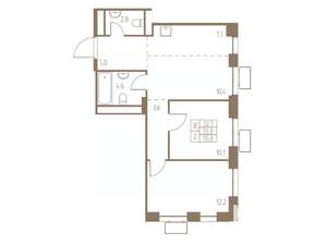 3-к квартира, вторичка, 56м2, 19/25 этаж