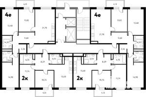 2-к квартира, вторичка, 57м2, 9/17 этаж