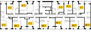 2-к квартира, строящийся дом, 55м2, 10/14 этаж