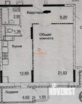 1-к квартира, вторичка, 54м2, 6/17 этаж