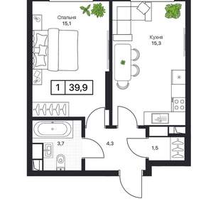 1-к квартира, вторичка, 40м2, 4/17 этаж