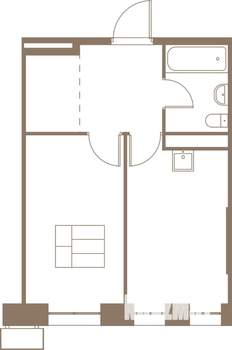 1-к квартира, вторичка, 41м2, 2/25 этаж