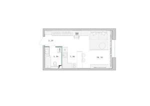 Студия квартира, вторичка, 31м2, 2/17 этаж